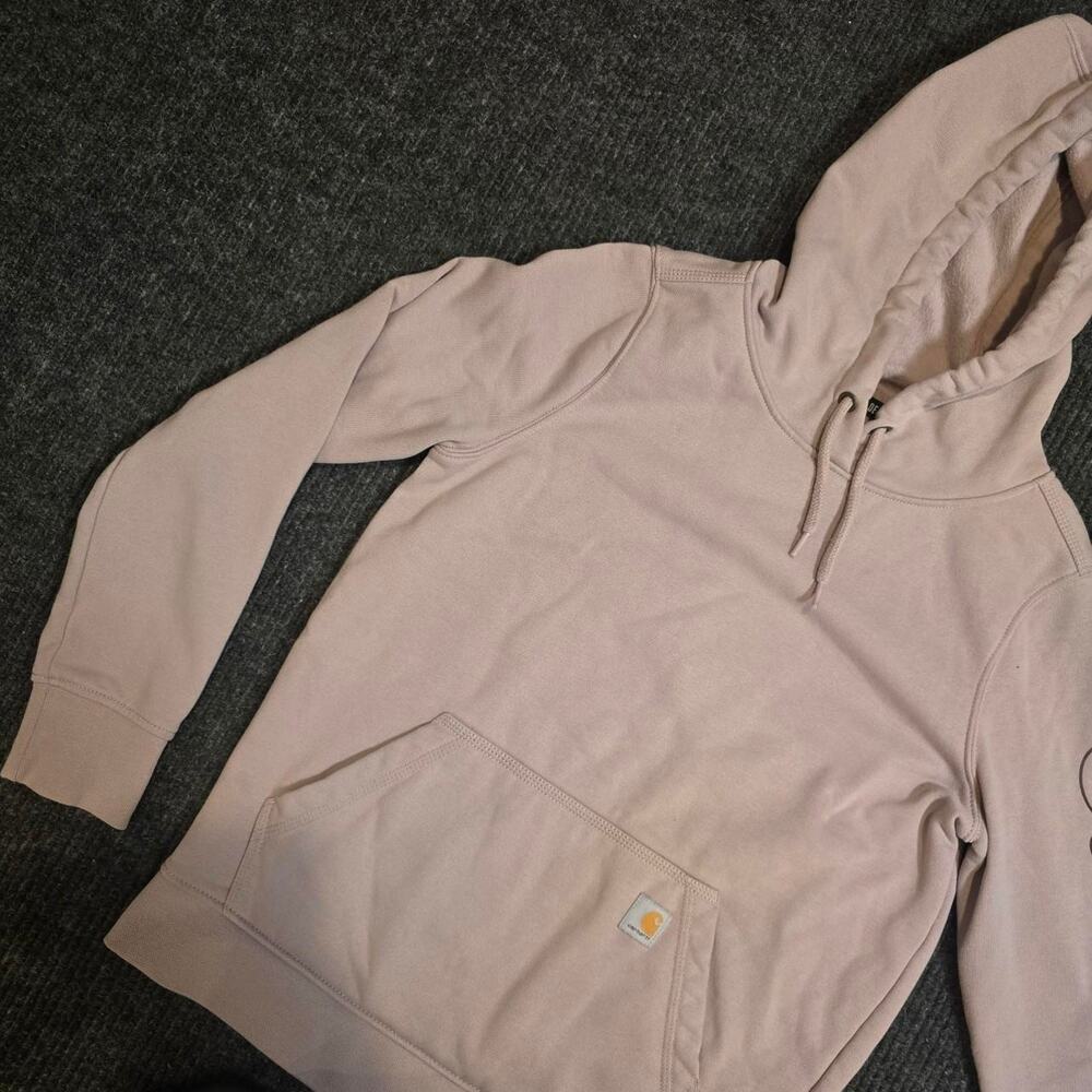 Dusty Rose Colored Carhartt hoodie in womans small - Picture 3 of 3
